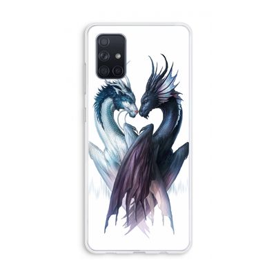 Yin Yang Dragons: Galaxy A71 Transparant Hoesje