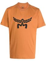 MCM t-shirt en coton biologique à logo Laurel - Marron - thumbnail