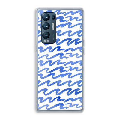 Blauwe golven: Oppo Find X3 Neo Transparant Hoesje