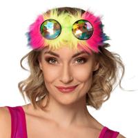 Carnaval/verkleed party bril Fluffy - foute party/rave thema - neon - volwassenen