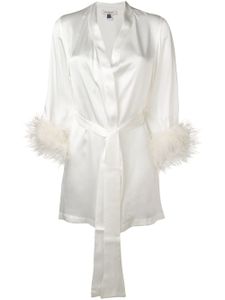 Gilda & Pearl robe de chambre Mia en satin - Blanc