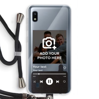 Music Player: Samsung Galaxy A10 Transparant Hoesje met koord