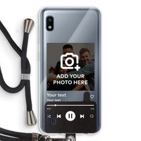 Music Player: Samsung Galaxy A10 Transparant Hoesje met koord