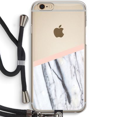 A touch of peach: iPhone 6 / 6S Transparant Hoesje met koord
