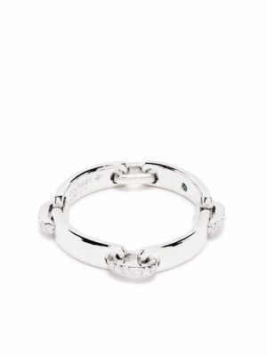 Courbet bague CELESTE en or blanc recyclé 18ct ornée de diamants créés en laboratoire - Argent