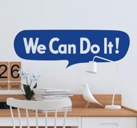 Can we do it? Yes! Muursticker