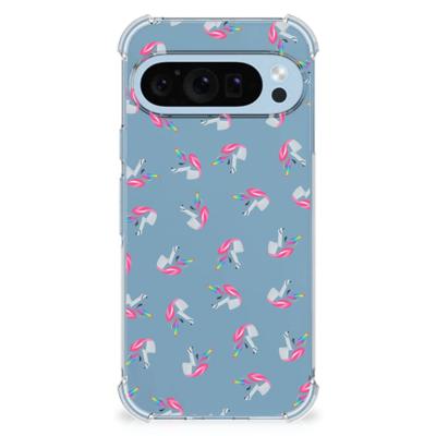 Doorzichtige Silicone Hoesje voor Google Pixel 9 | 9 Pro Unicorns