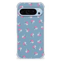 Doorzichtige Silicone Hoesje voor Google Pixel 9 | 9 Pro Unicorns