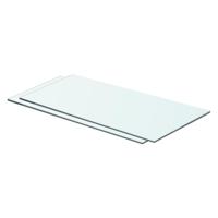 Schappen 2 st 60x25 cm glas transparant