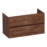 Brauer Adore - Onderkast - 100 cm - met 2 Softclose Lades Greeploos en 1 Sifon Uitsparing - Forest Cacao