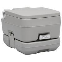 VidaXL Kampeertoilet draagbaar 10 + 10 l grijs
