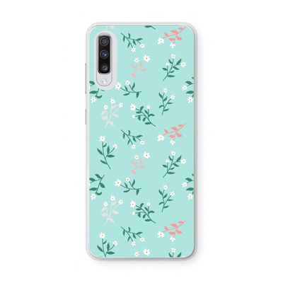 Small white flowers: Samsung Galaxy A70 Transparant Hoesje