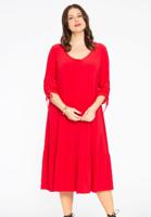 Yoek Jurk met volants | Rood | Maat 50/52