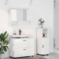 Badkamermeubelset 3 pcs Hoogglans wit 76,5 x 35 x 64 cm