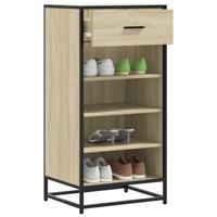 VidaXL Schoenenrek 48x38x97,5 cm bewerkt hout sonoma eikenkleurig
