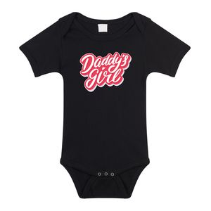 Daddys girl geboorte cadeau romper zwart voor babys