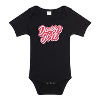Daddys girl geboorte cadeau romper zwart voor babys - thumbnail
