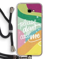 Don't call: Samsung Galaxy J4 Plus Transparant Hoesje met koord