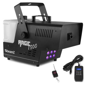 Beamz Rage 1800LED rookmachine met RGBA licht & draadloze afstandsbediening