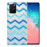 Samsung Galaxy S10 Lite TPU bumper Zigzag Blauw