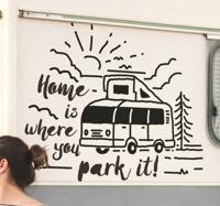 "Thuis is waar je het parkeert" autosticker - thumbnail