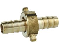 Kirchhoff Messing slangaansluiting, blank, 1/2" mondstuk x 3/4"moer x 1/2"mondstuk, 3-delig - 987386148
