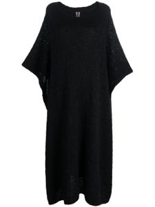 Rick Owens robe longue en maille à col rond - Noir