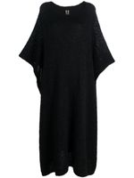 Rick Owens robe longue en maille à col rond - Noir