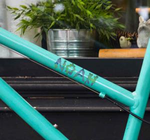 Fiets stickers Gesmolten gepersonaliseerde naam