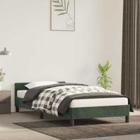 Bedframe zonder matras 90x200 cm fluweel donkergroen