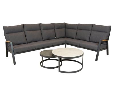 Qopps Amon loungehoek met Sprog koffietafel set