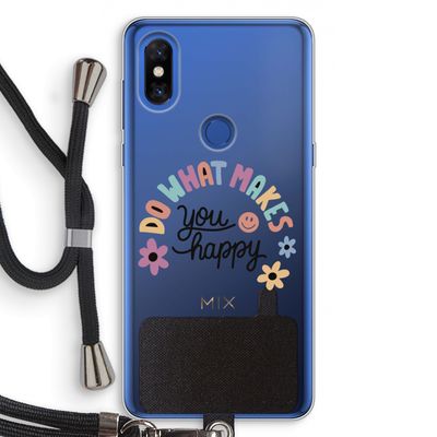 Happy days: Xiaomi Mi Mix 3 Transparant Hoesje met koord