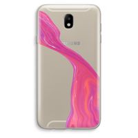 Paarse stroom: Samsung Galaxy J7 (2017) Transparant Hoesje