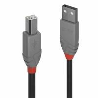 Kabel USB A naar USB B LINDY 36674 3 m Grijs