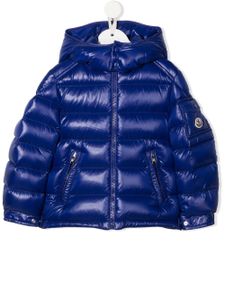 Moncler Enfant doudoune à patch logo - Bleu