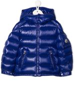 Moncler Enfant doudoune à patch logo - Bleu - thumbnail