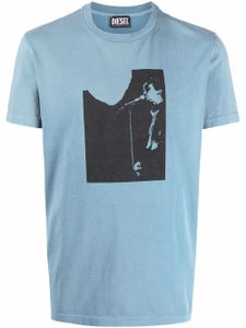 Diesel t-shirt à imprimé photographique - Bleu