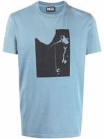 Diesel t-shirt à imprimé photographique - Bleu
