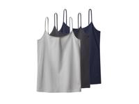 esmara Set van 3 dames spaghettitops (Donkerblauw/grijs, L (44/46))