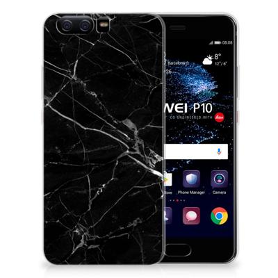 Huawei P10 | TPU | Siliconen hoesje | Marmer Zwart - Origineel Cadeau Vader