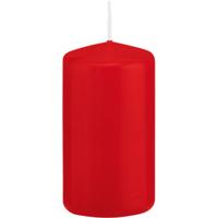 Cilinderkaars/stompkaars - rood - 6 x 12 cm - 40 branduren