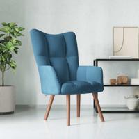 Relaxstoel fluweel blauw