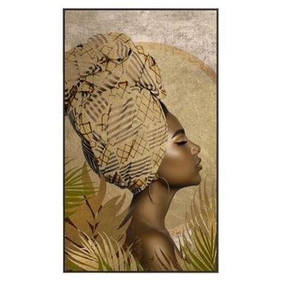 Schilderij Vrouw shawl fcl - 118x70 cm