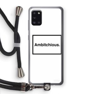 Ambitchious: Samsung Galaxy A31 Transparant Hoesje met koord