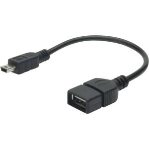 Digitus USB 2.0 Adapter [1x Mini-USB 2.0 B stekker - 1x USB 2.0 bus A] AK-300310-002-S 20.00 cm