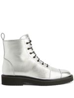 Giuseppe Zanotti bottes Thora à lacets - Argent