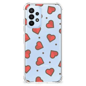 Samsung Galaxy A23 Doorzichtige Silicone Hoesje Hearts