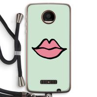 Kusje: Motorola Moto Z Force Transparant Hoesje met koord