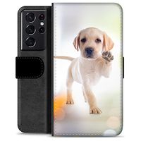 Samsung Galaxy S21 Ultra 5G Premium Portemonnee Hoesje - Hond