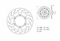 BREMBO Serie Oro remschijf, remschijven voor de moto, vast 68B407D5 BREMBO Serie Oro remschijf, remschijven voor de moto, vast 68B407D5